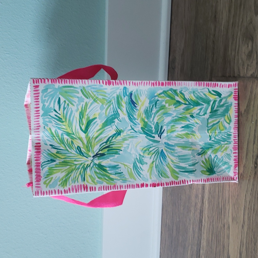 Lilly Pulitzer Pink and Green Gift Bag - Picture 2 of 6